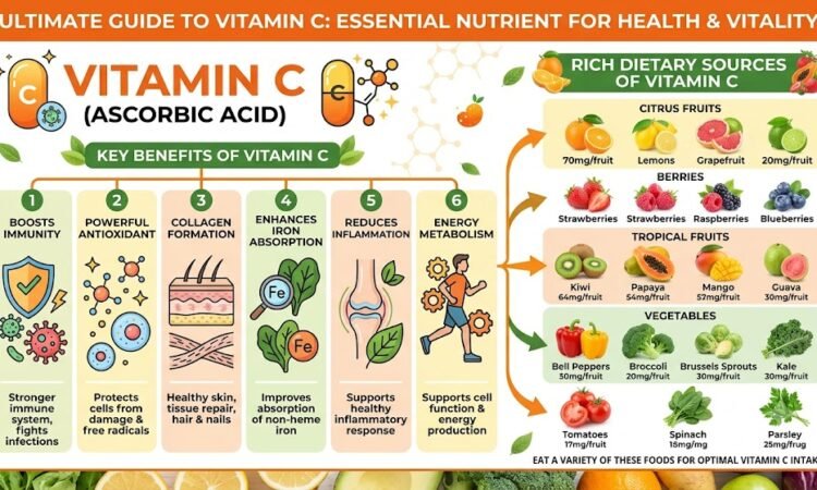 Vitamin C, its benefits and sources