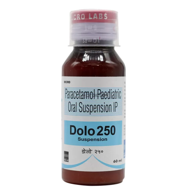 Paracetamol Suspension dosage - 250 MG