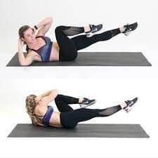 bicycle crunches