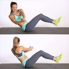 Russian twists core workout