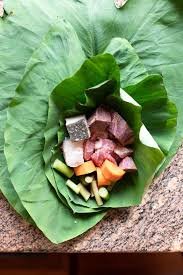 Taro leaves plates