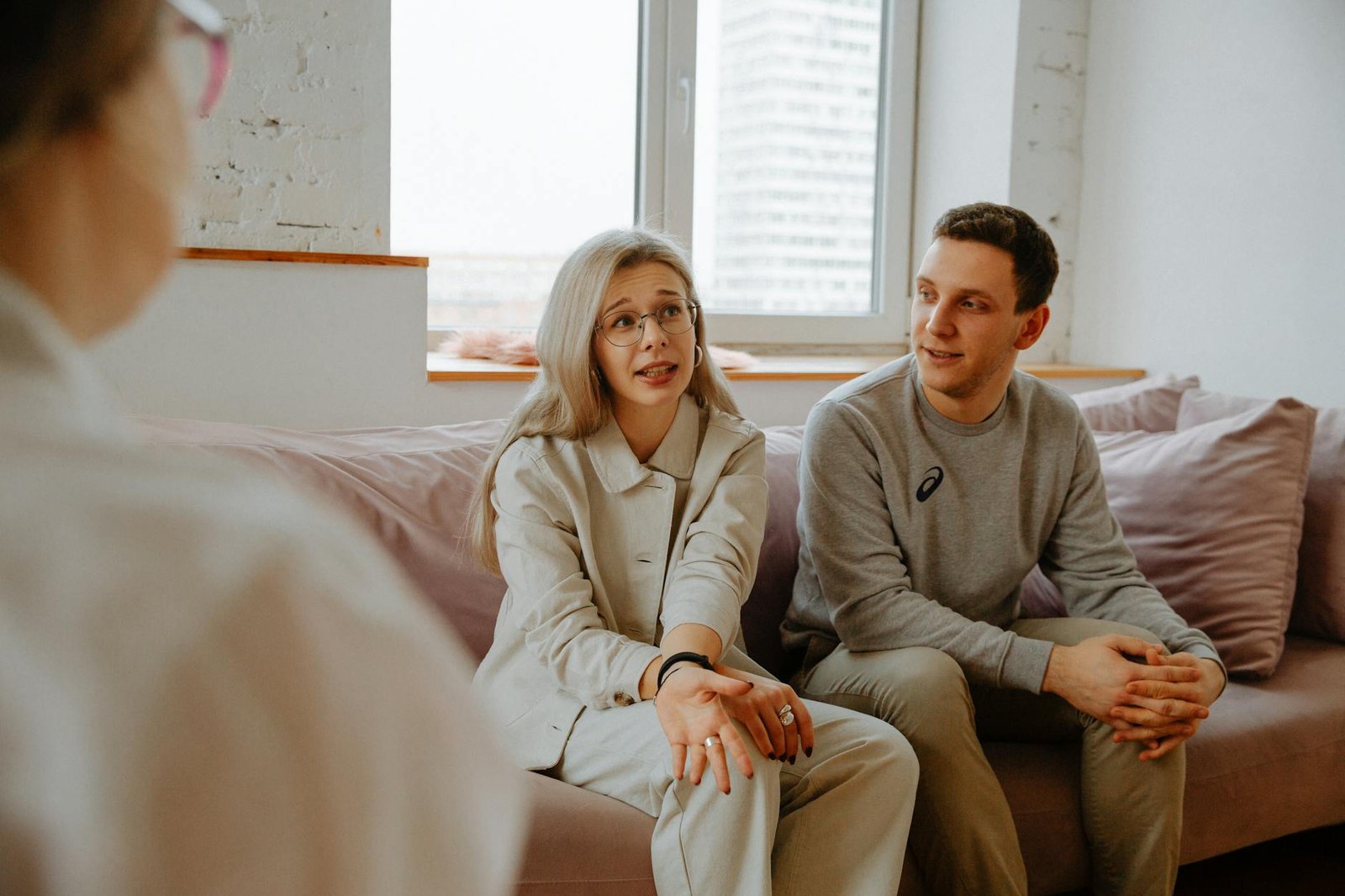 couple talking with therapist Marriage