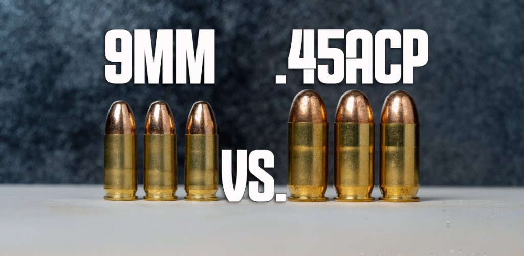 9mm vs 45 acp rounds