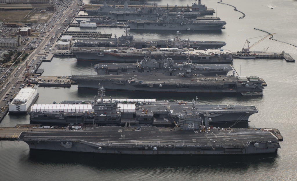 Parked Aircraft Carriers