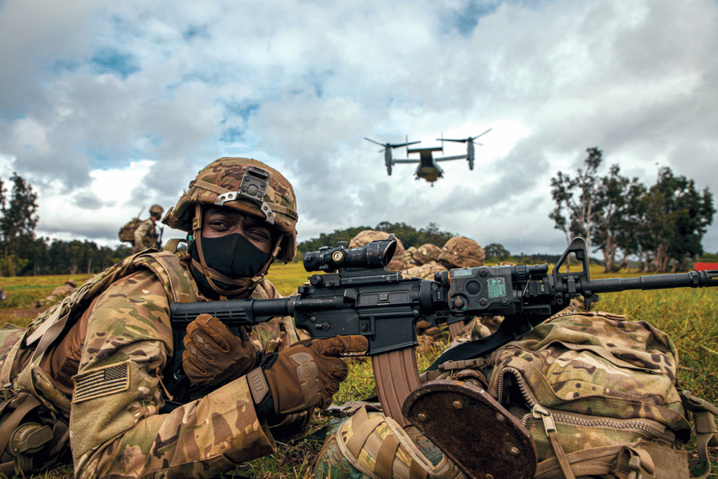 Solder during Military exercise
