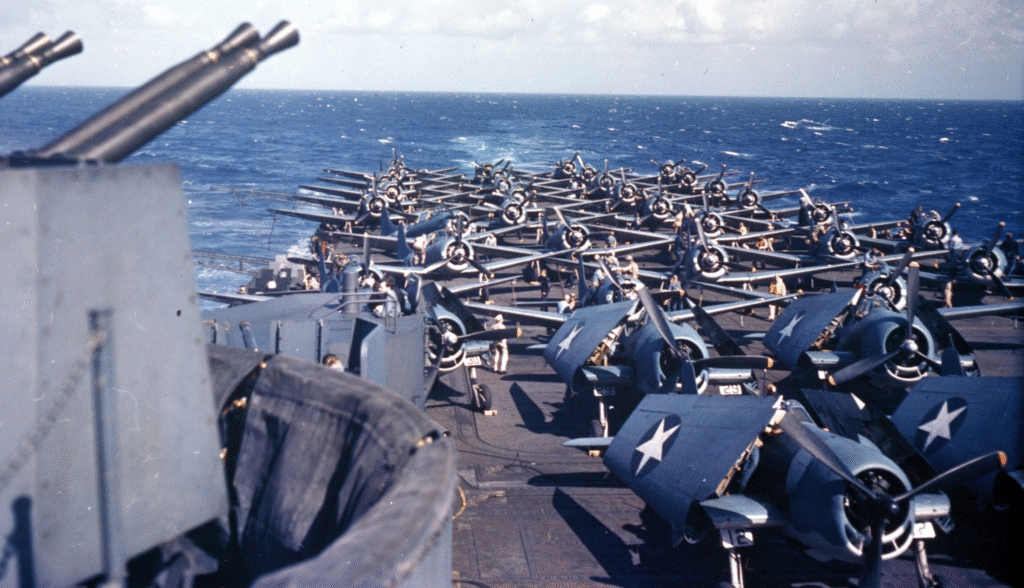 aircraft carrier with AA Guns