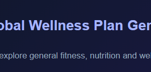 wellness plan generator